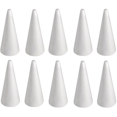 10x Beschilderbare kegel van piepschuim 10178285