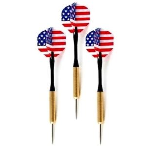 15x stuks Dartpijlen/pijltjes met Amerikaanse/USA vlag flights 10217461