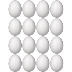 16x Wit eitje 10 cm om mee te knutselen 10183599