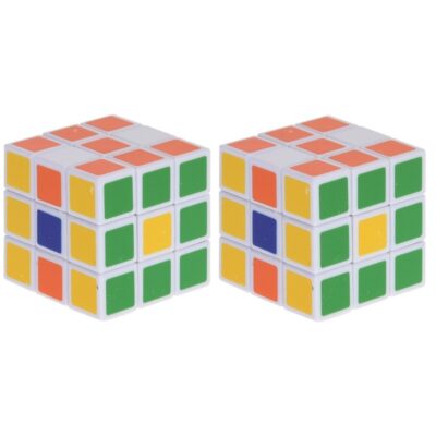 2x Magische kubus puzzel spelletjes 3