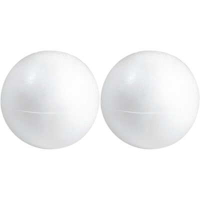 2x Stuks hobby/DIY holle piepschuim bal/bol 30 cm halve schalen 10159114