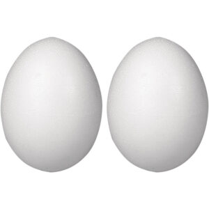 2x Wit eitje 10 cm om mee te knutselen 10183594