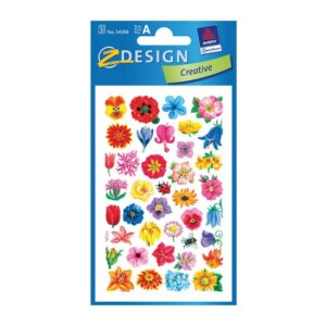3 vellen met bloemen stickers 10062901
