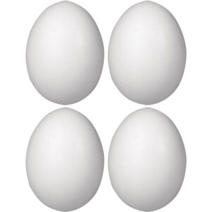 4x Wit eitje 10 cm om mee te knutselen 10183595