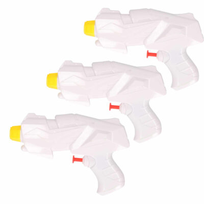 5x Mini waterpistolen/waterpistool wit van 15 cm kinderspeelgoed 10202296