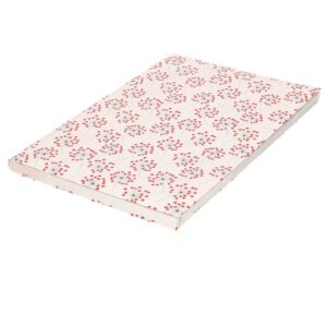 5x Rood/wit kaftpapier bloemen/hart print 200 cm rol 10179279