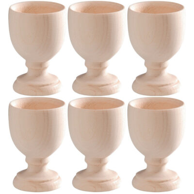 6x Eierdopje schilderen/versieren 7 cm paasdecoratie 10198595