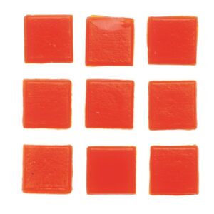 90x stuks vierkante mozaiek steentjes oranje 2 x 2 cm 10234633