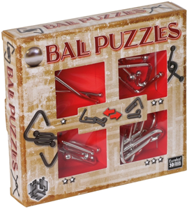 Ball Metalen Breinbrekers Puzzel - Rood 40092860772
