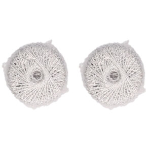 Cadeauverpakking zilver glitter touw/lint 4x 20 meter inpakken/verpakken 10243561