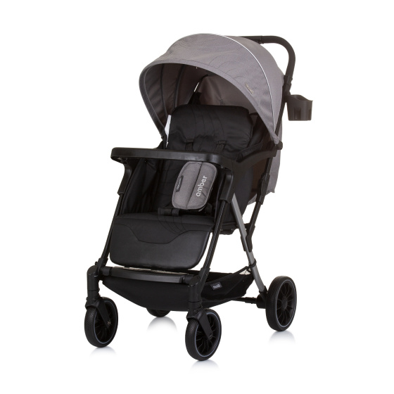 Chipolino Amber Opvouwbare Buggy met Voetenhoes Granite Grijs Zwart 1032220