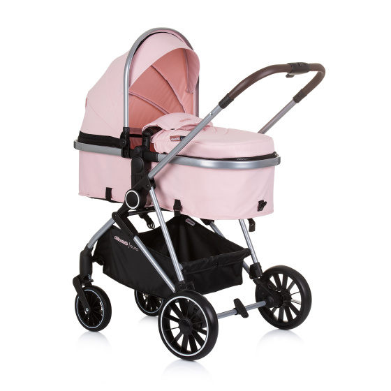 Chipolino Aura Opvouwbare 3 in 1 Kinderwagen met Luiertas Flamingo Roze 1034006
