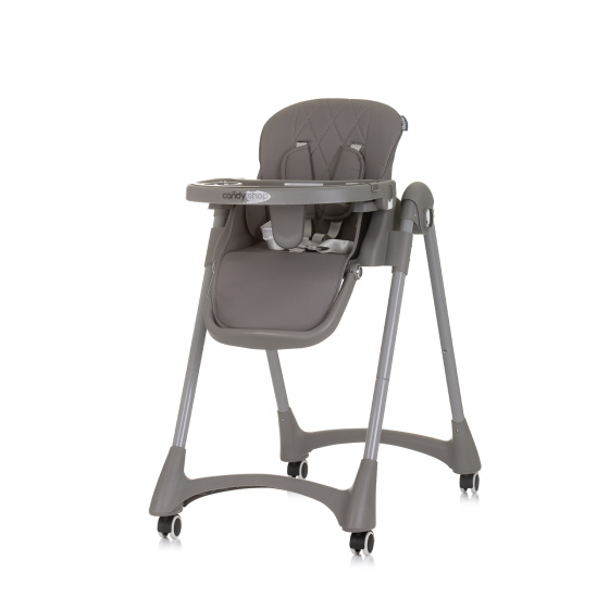 Chipolino Candy Shop Kinderstoel met Eetblad & Zitkussen Granite Grijs 1034084