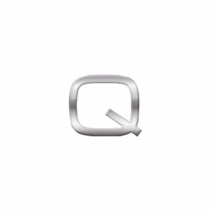 Chrome stickers Q voor op de auto 10033514