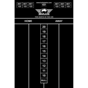 Dart krijt scorebord 45x30 cm 10234001
