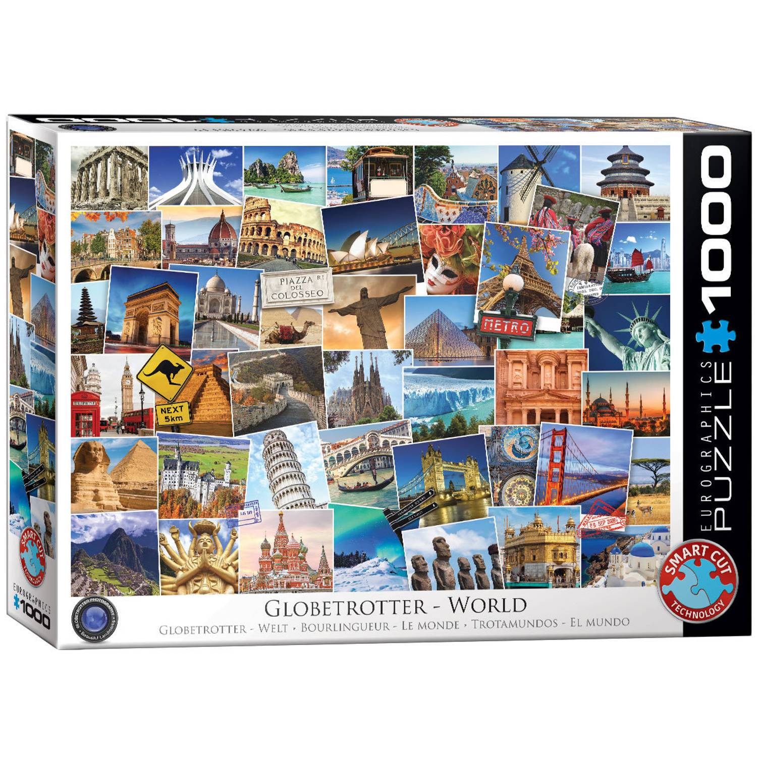 Eurographics puzzel World - Globetrotter - 1000 stukjes 3985964