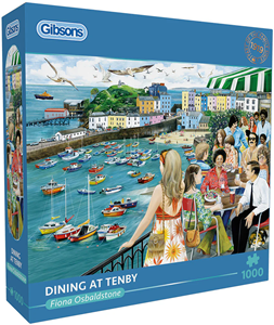 Fiona Osbaldstone - Dining at Tenby Puzzel (1000 stukjes) 40836705614