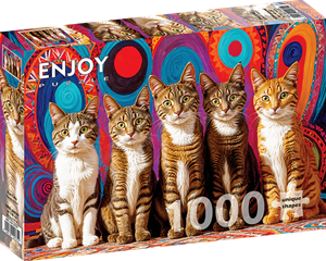 Five Cats Puzzel (1000 stukjes) 40283597231