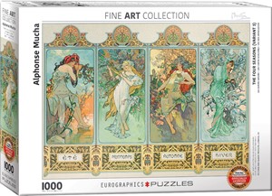 Four Seasons - Alphonse Mucha Puzzel (1000 stukjes) 40630164514