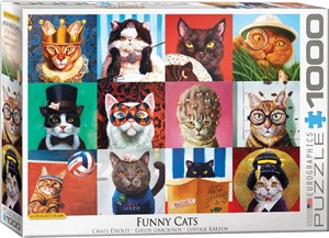 Funny Cats - Lucia Heffernan Puzzel (1000 stukjes) 26112487761