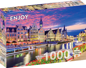 Ghent at Twilight - Belgium Puzzel (1000 stukjes) 44356376806