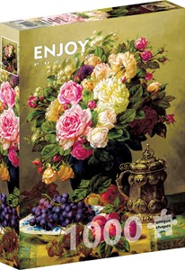 Jean-Baptiste Robie - Still Life with Roses Puzzel (1000 stukjes) 44356376859