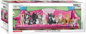 Kitty Cat Couch Panorama Puzzel (1000 stukjes) 40356777998