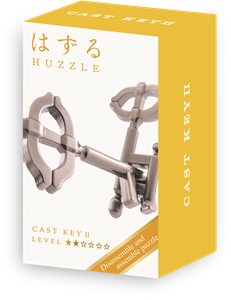 Mini Huzzle Cast Puzzle - Key II Silver (level 2) 42521490355