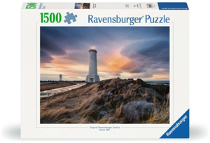 Prachtige Lucht Boven de Vuurtoren van Akranes - IJsland Puzzel (1500 stukjes) 40092862376