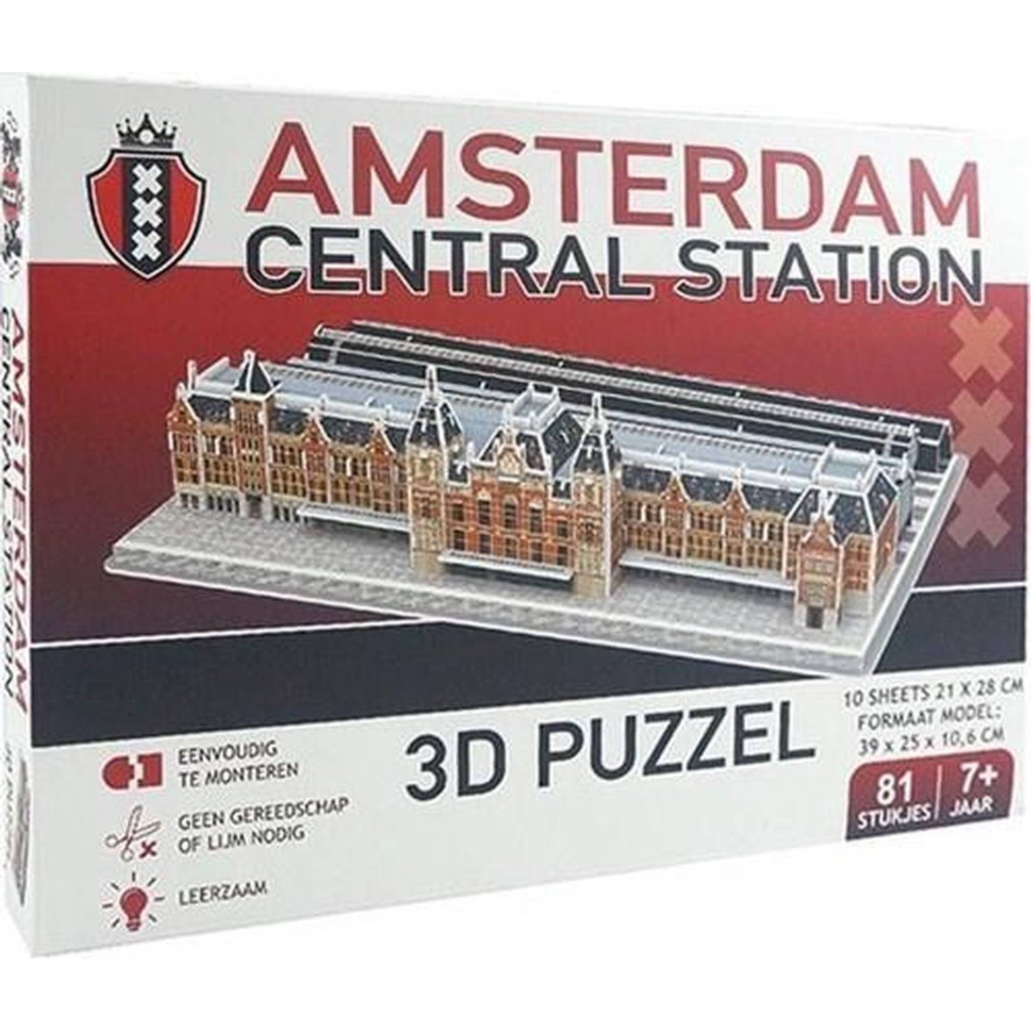 Pro-Lion Centraal Station Amsterdam - 3D Puzzel (81) 4523282