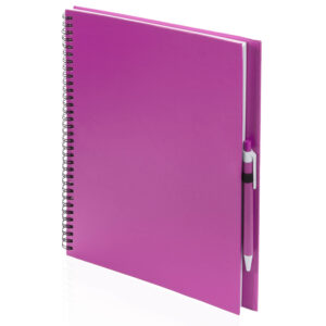 Schetsboek/tekenboek roze A4 formaat 80 vellen inclusief pen 10057701
