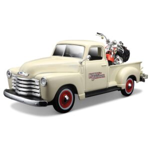 Speelgoedauto Chevrolet truck met Harley motor 1:24 10108059