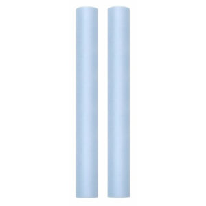 Voordeelset van 2x stuks rollen Tule deco stof lichtblauw 50 cm breed 10216252
