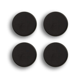 Whiteboard/koelkast magneten extra sterk - 4x - mat zwart - 2 cm 10384936